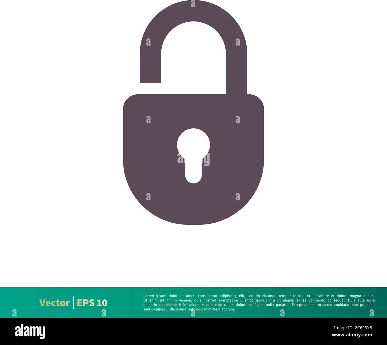 Padlock Icon Vector Logo Template Illustration Design. Editable Vector EPS 10. Stock Vector