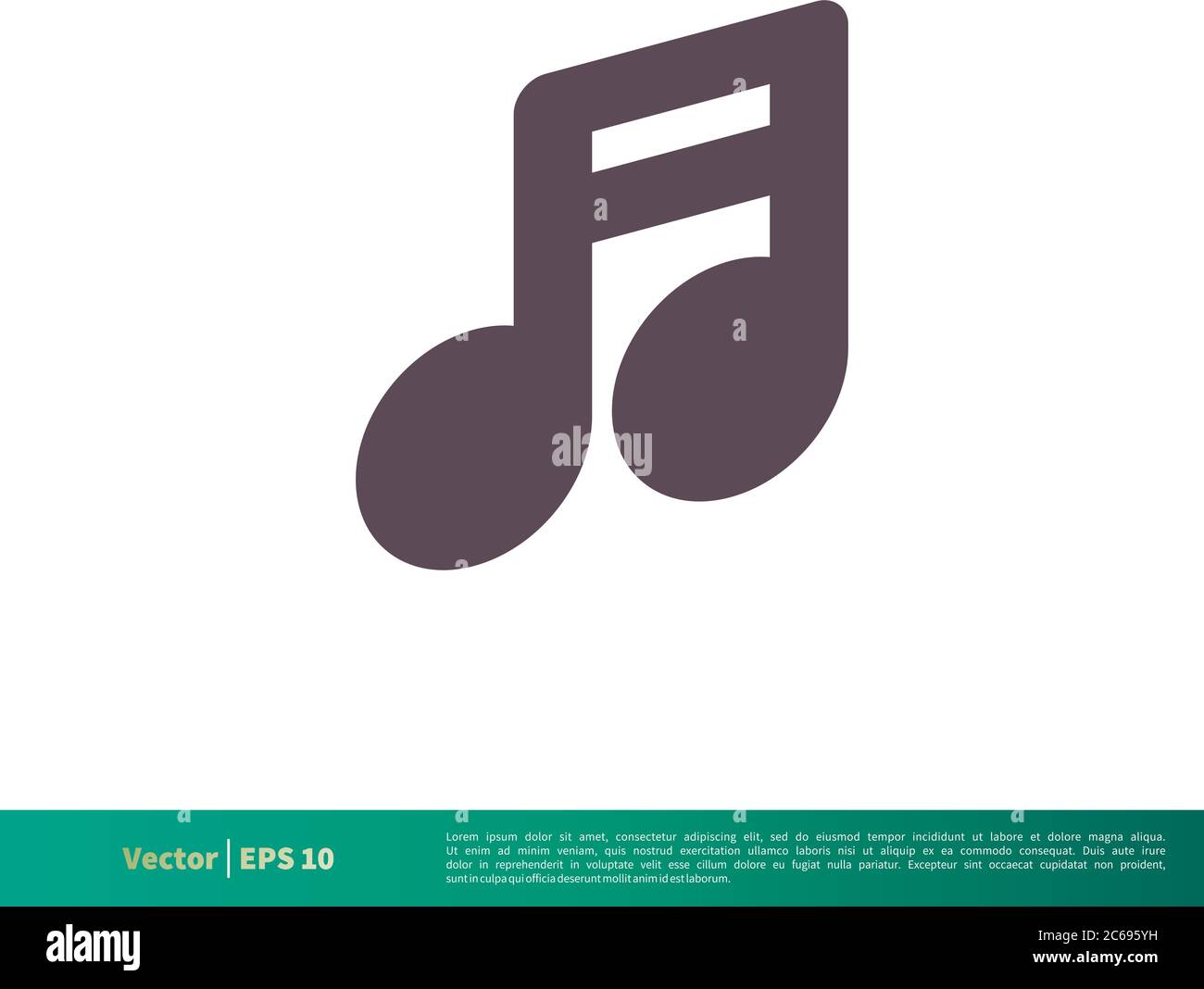 Music Note Icon Vector Logo Template Illustration Design. Editable Vector EPS 10. Stock Vector