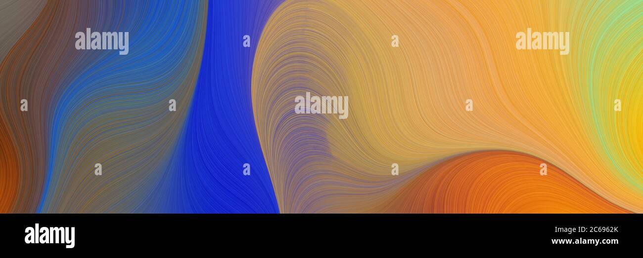 abstract artistic art backdrop with lines and peru, strong blue and dim ...