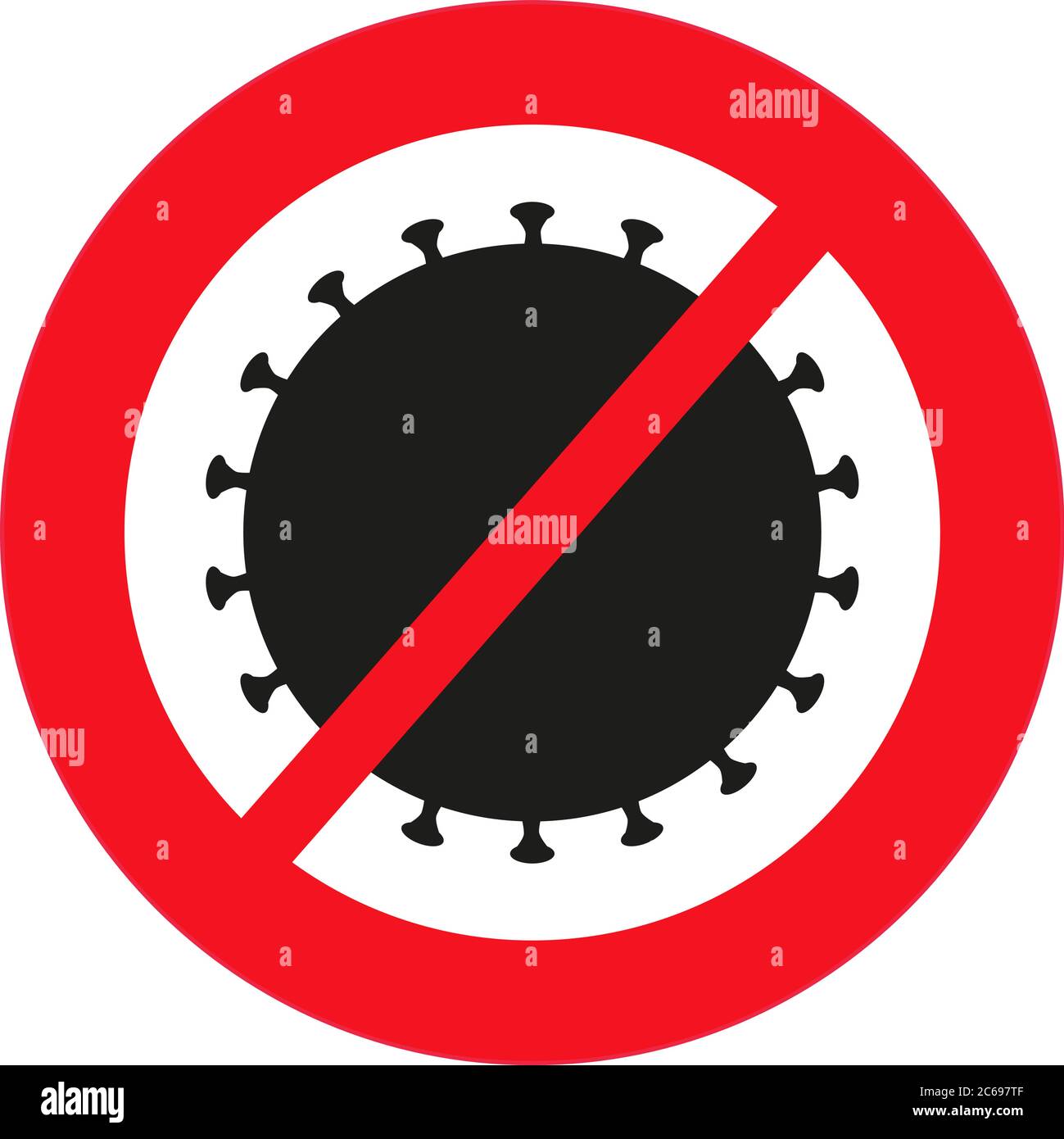 Stop Covid-19 Sign & Symbol, vector Illustration, Typography Design, World Health Organization WHO introduced new official name for Coronavirus diseas Stock Vector