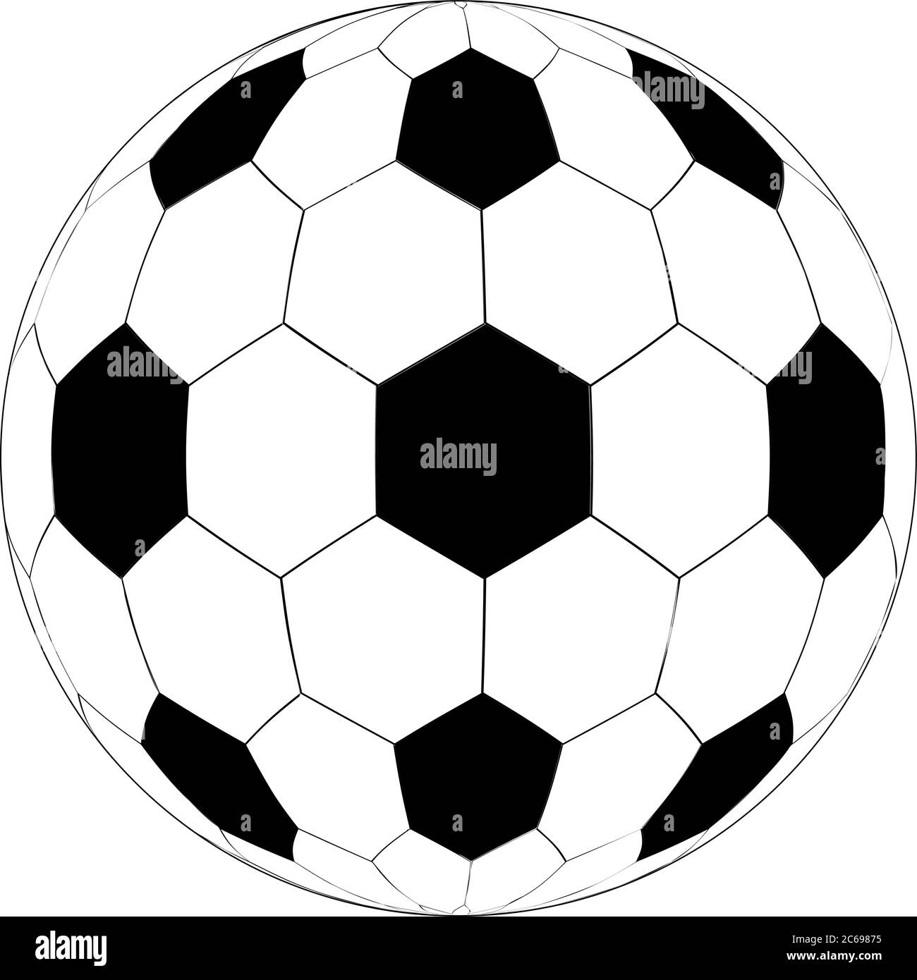 Soccer ball isolated on white, element for design. Isolated vector