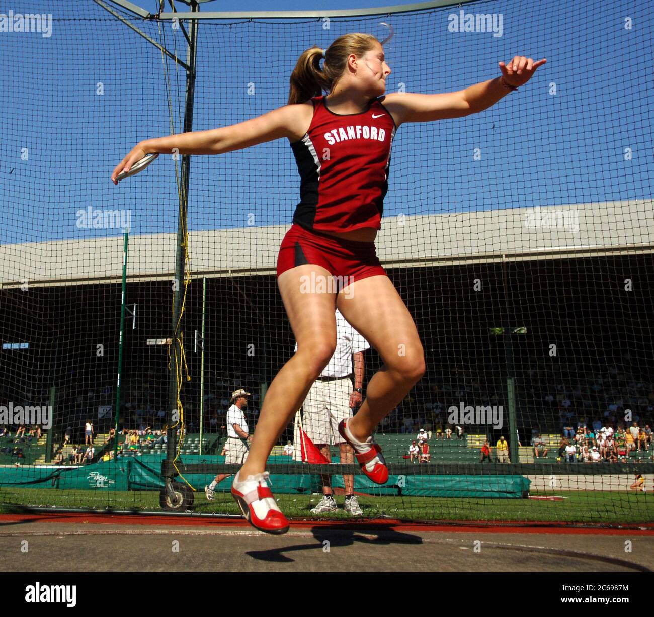 Eugene, United States. 14th May, 2006. Sally Mills of Stanford was ninth in the women's discus