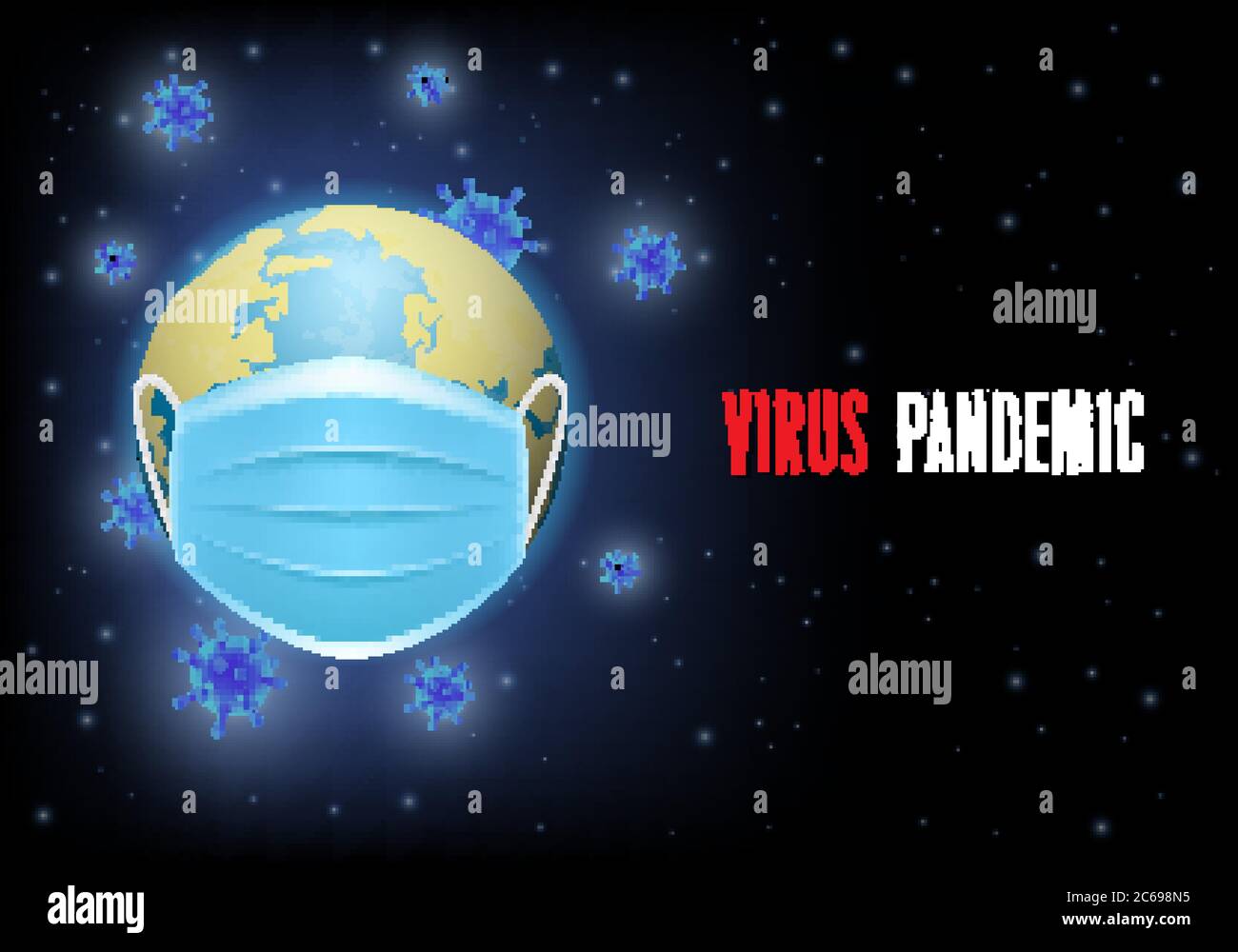 Corona virus pandemic vector poster, banner template Stock Vector Image ...