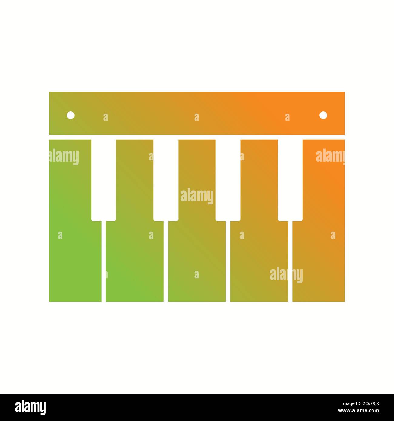 Unique Piano Vector Glyph Icon Stock Vector