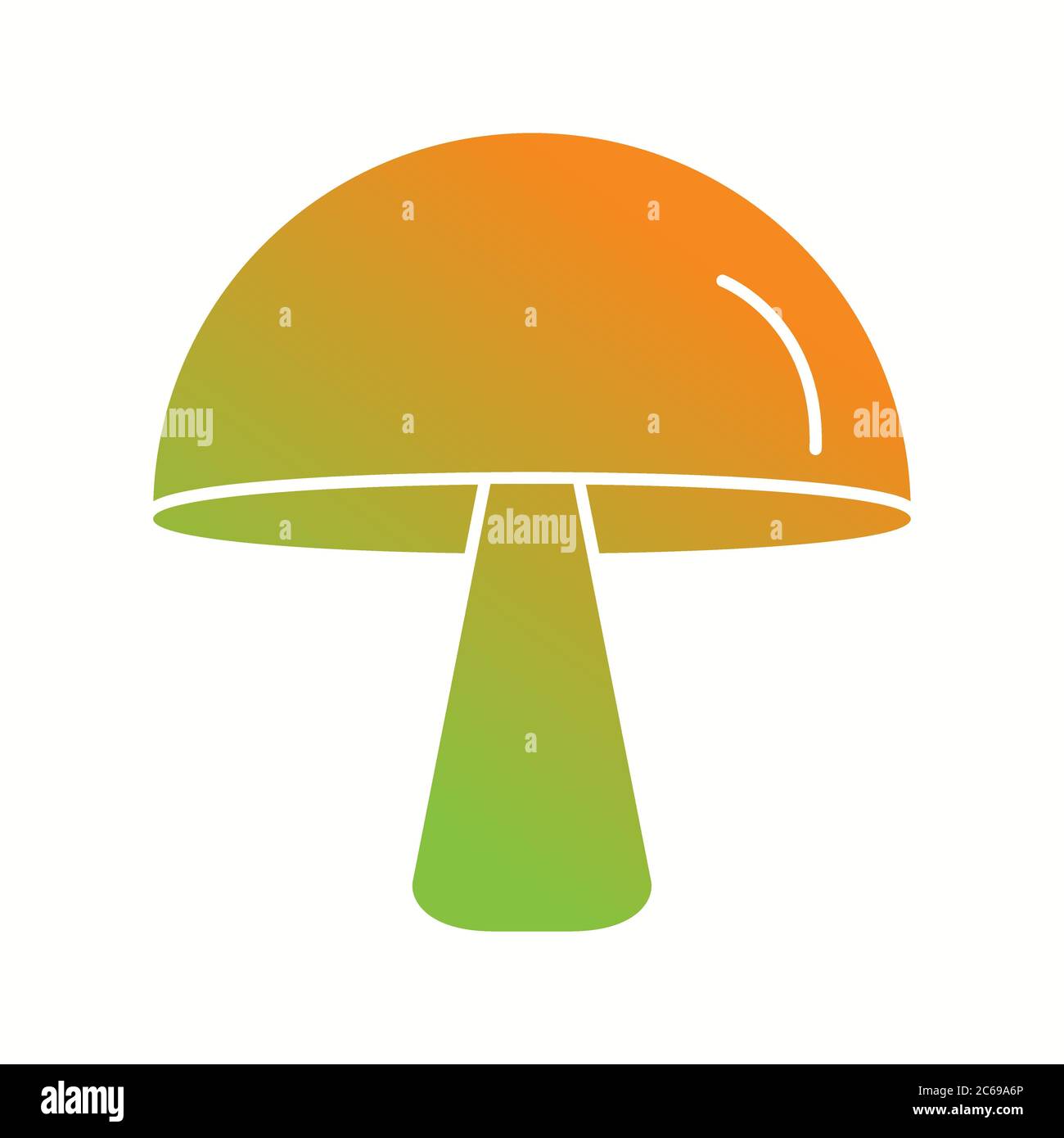 Unique Mushroom Vector Glyph Icon Stock Vector