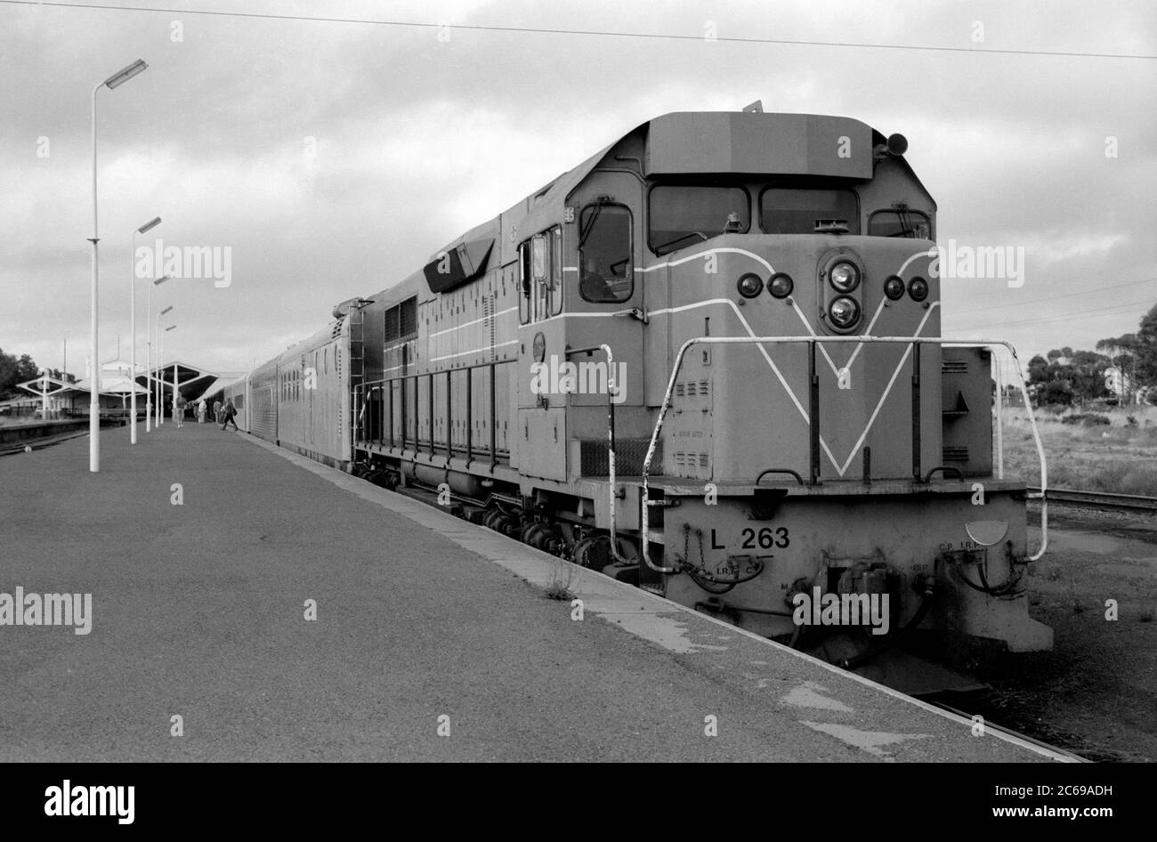 L Class diesel locomotive No. L263, Western Australia. 1987. Stock Photo