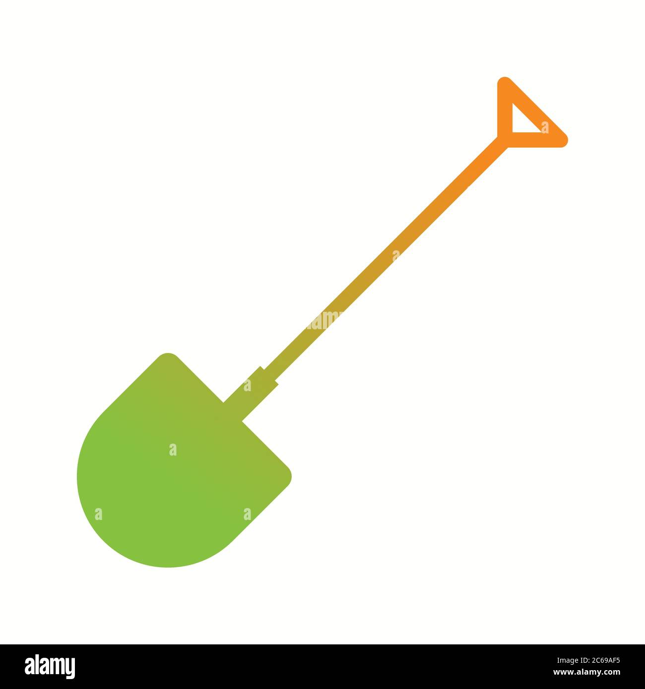 Unique Shovel Vector Glyph Icon Stock Vector