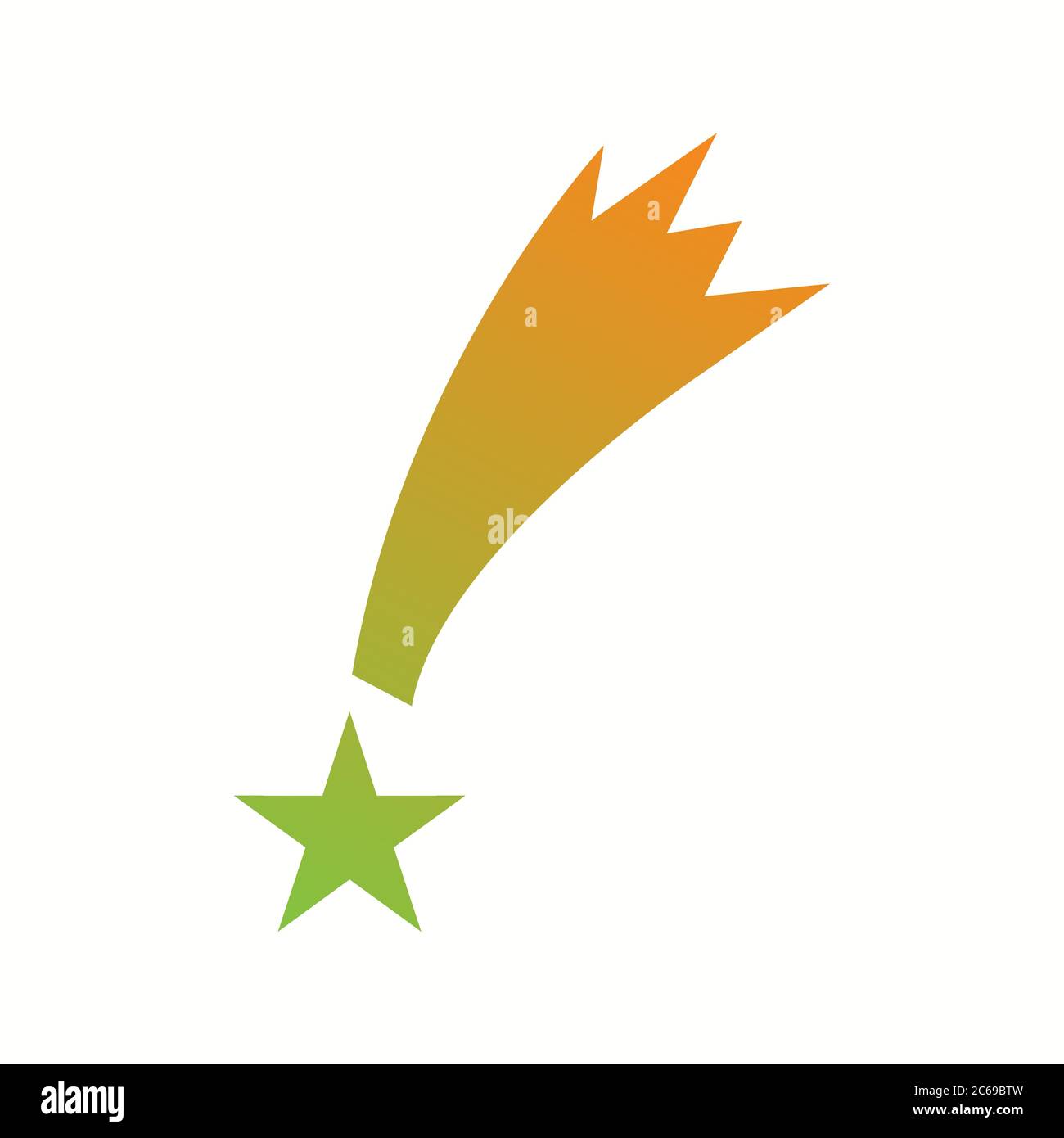 Unique Star Falling Vector Glyph Icon Stock Vector