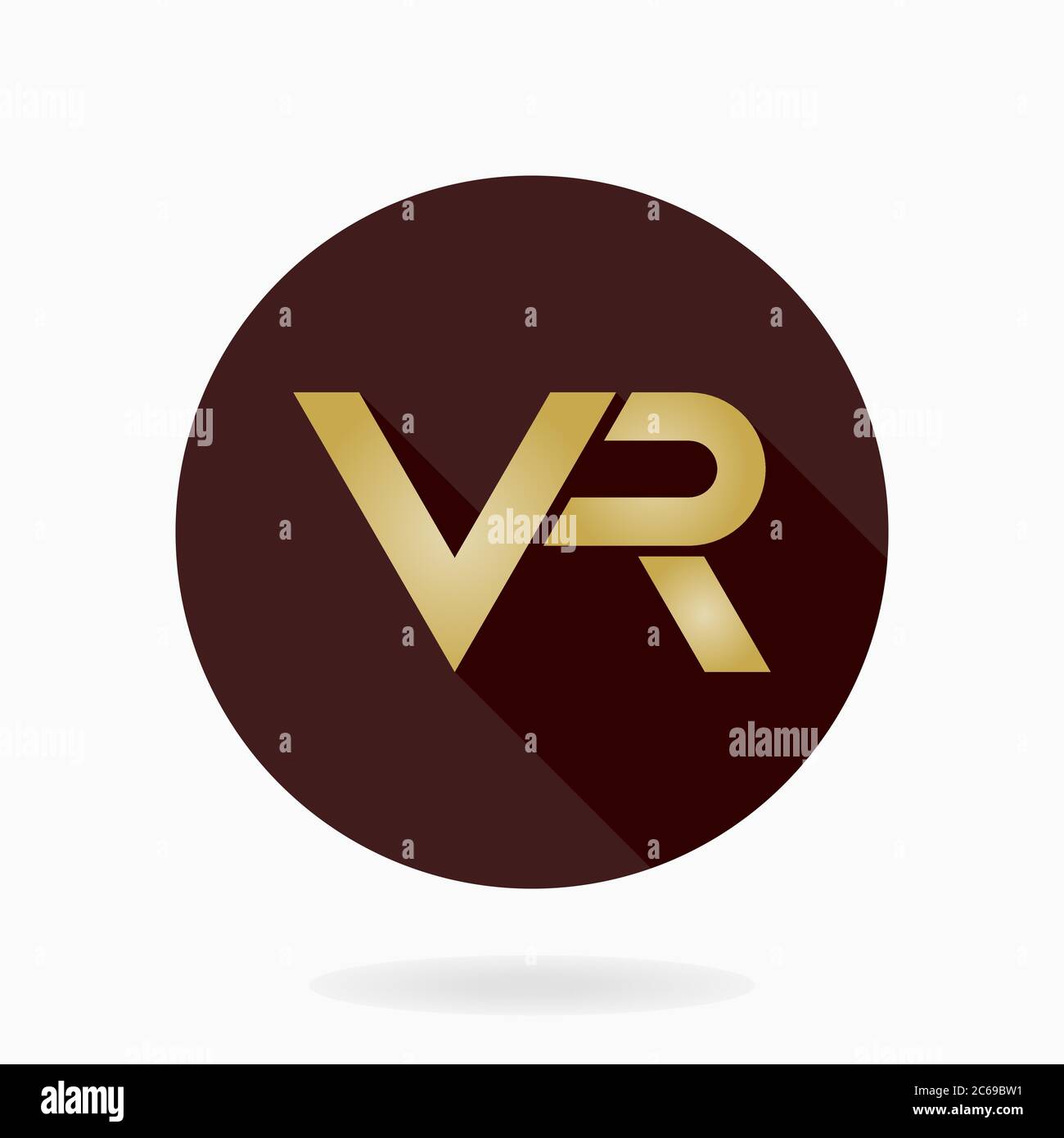 Fine Vector Flat Icon With VR Logo Stock Vector