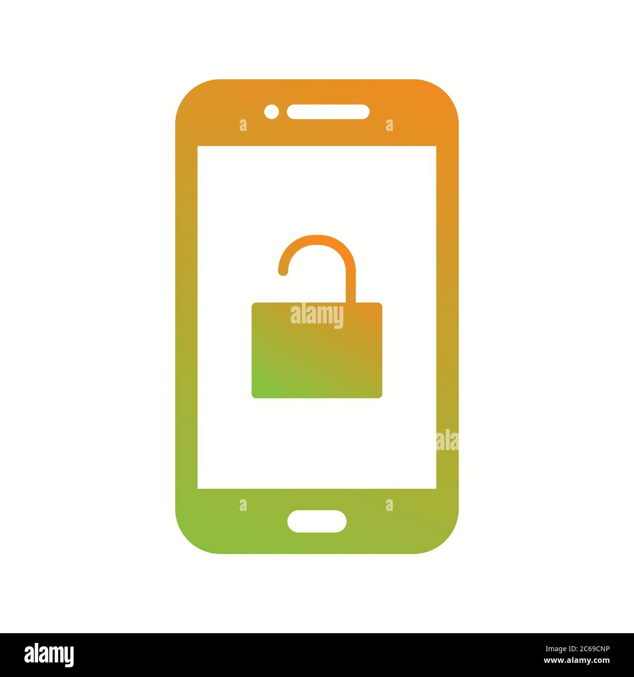 Unique Unlocked Phone Vector Glyph Icon Stock Vector Image & Art - Alamy