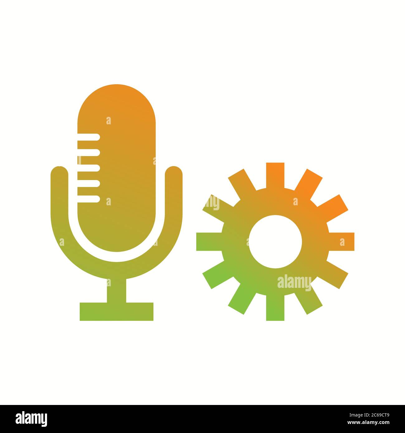 Unique Microphone Setting Vector Glyph Icon Stock Vector Image & Art ...