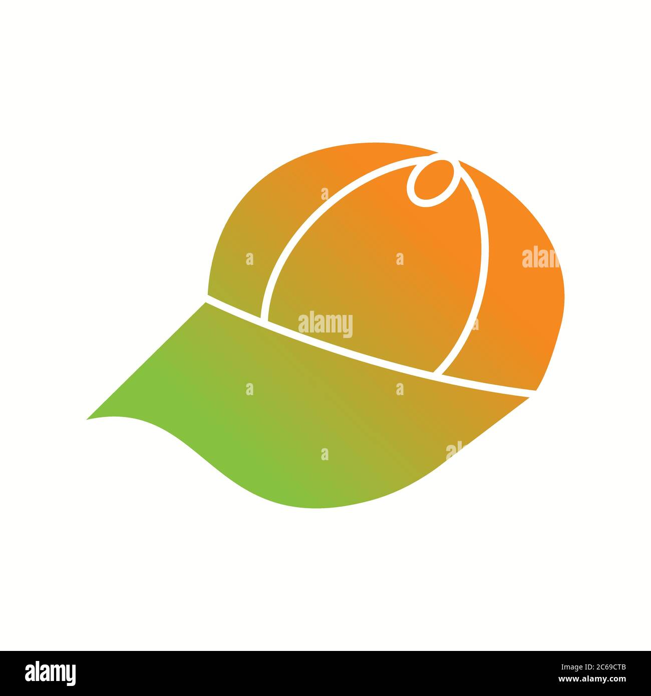 Unique Summer Cap Vector Glyph Icon Stock Vector