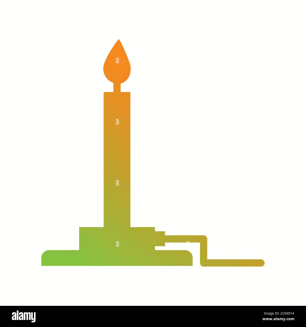 Unique Bunsen Burner Vector Glyph Icon Stock Vector