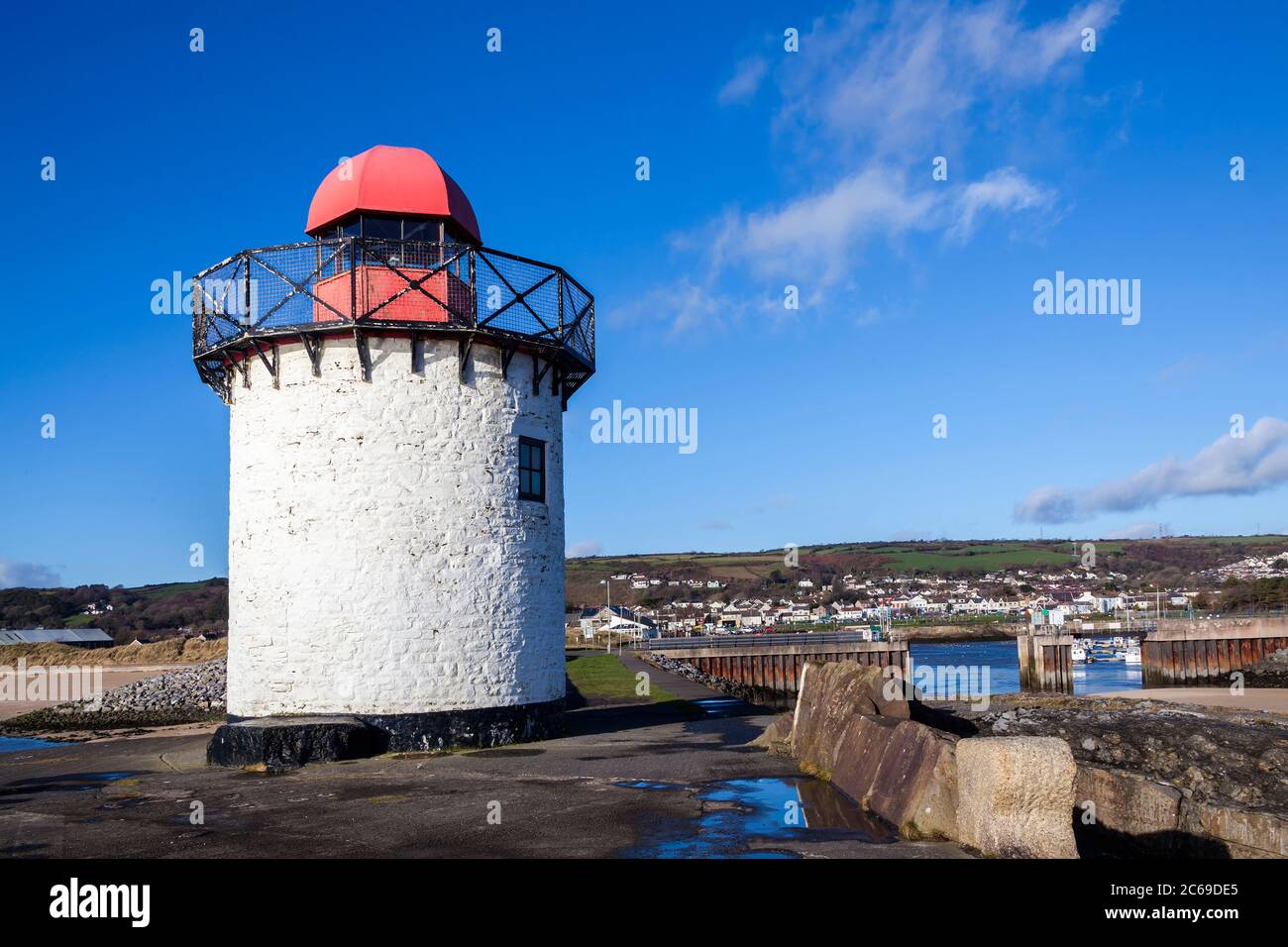 Lighthouse at Burry Port, Carmarthenshire Wales, near the