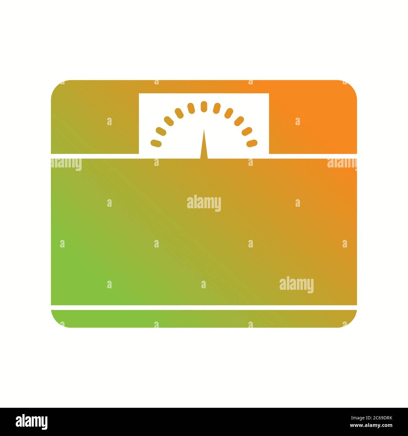 Unique Weighing Machine Vector Glyph Icon Stock Vector