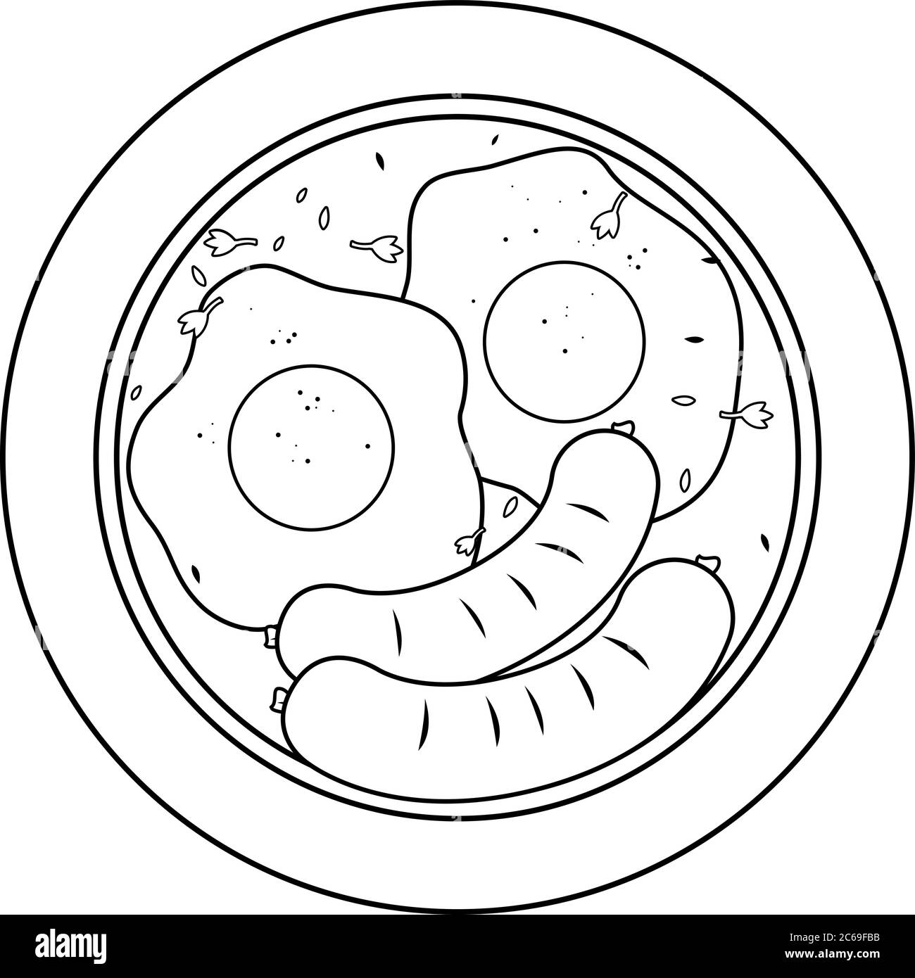 dish coloring page