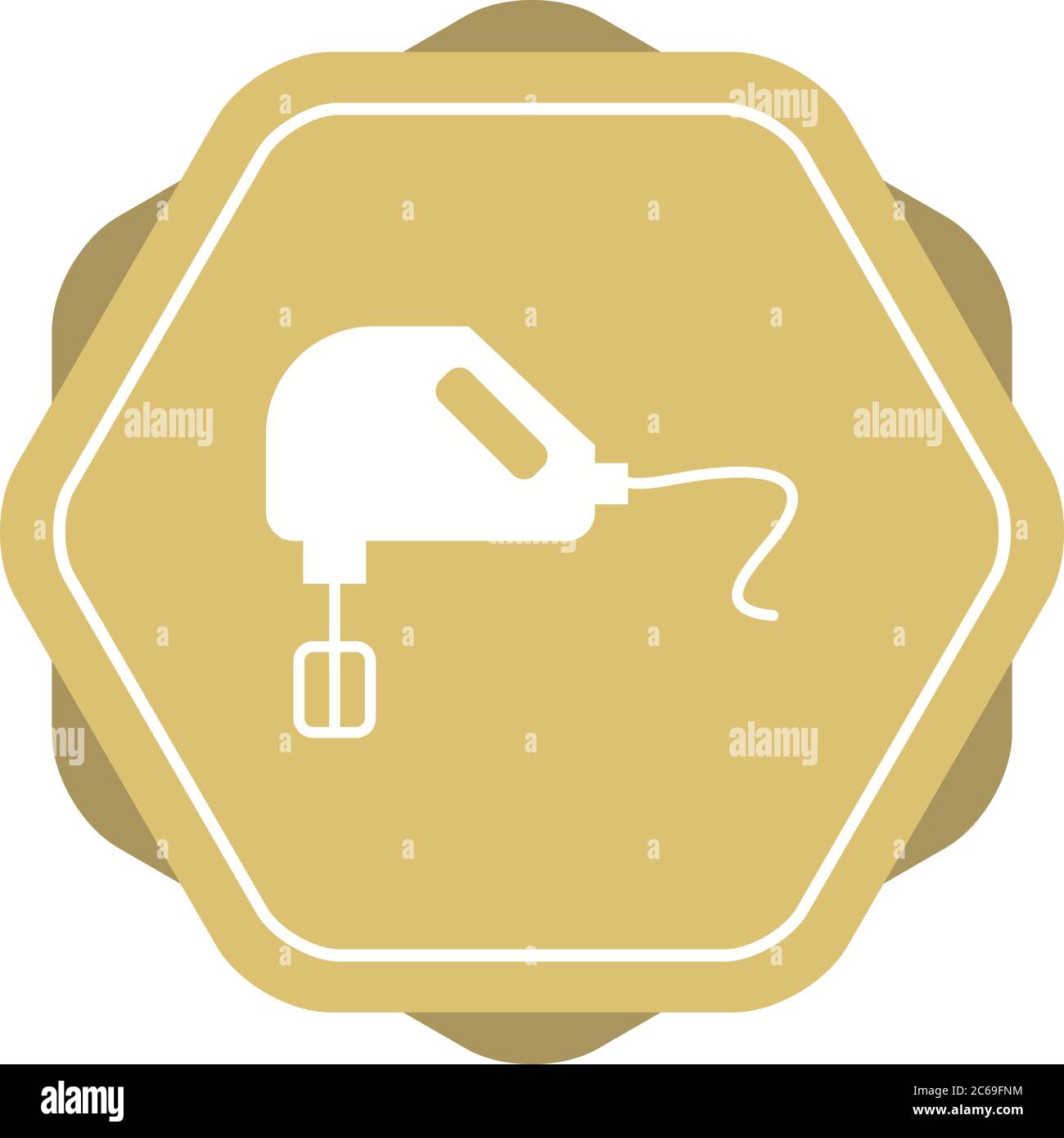 Unique Mixer Vector Glyph Icon Stock Vector