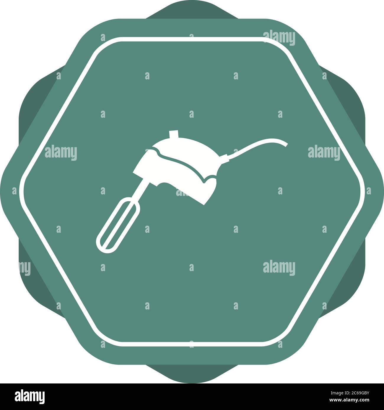 Unique Mixer Glyph Vector Icon Stock Vector