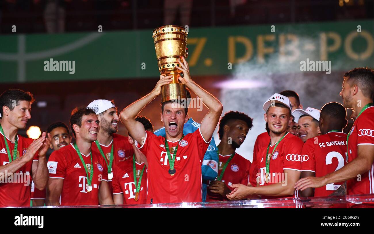 picture Dfb Pokal Trophy History https www alamy com city of berlin deutschland 04th july 2020 firo football cup final season 20192020 04072020 dfb pokal final of men bayer leverkusen fc bayern munich muenchen award ceremony team of fc bayern munich is cup winner 2020 thomas muller mueller has the dfb cup winners cup trophae dfb winners cup trophycredit marvin ibo gungorgespoolvia firosportphoto only for journalistic purposes only for editorial use usage worldwidedpaalamy live news image365316512 html