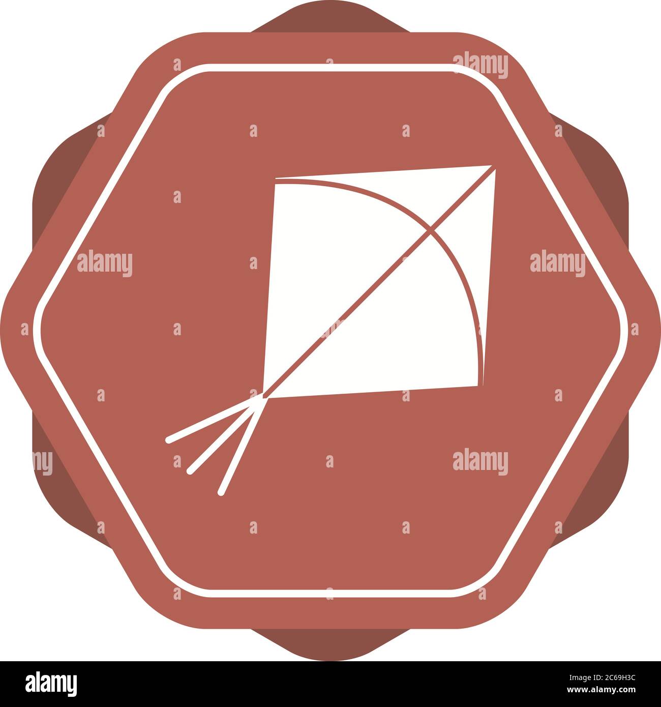 Unique Kite Vector Glyph Icon Stock Vector