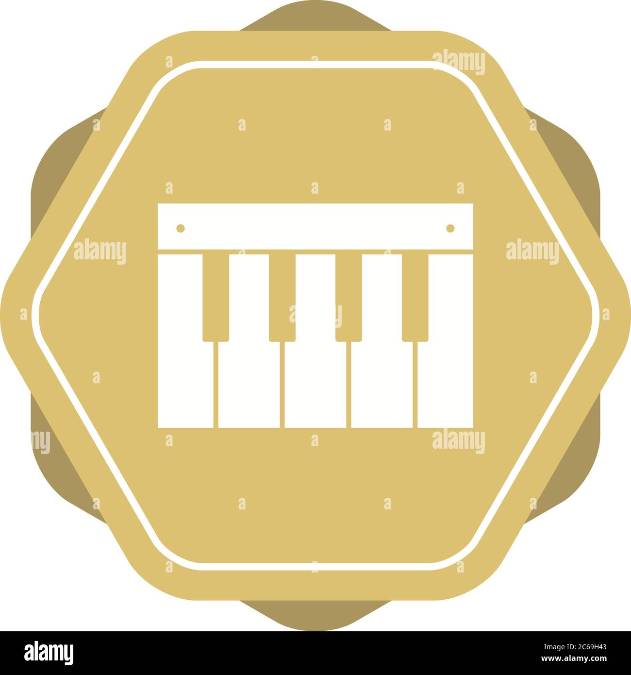 Unique Piano Vector Glyph Icon Stock Vector