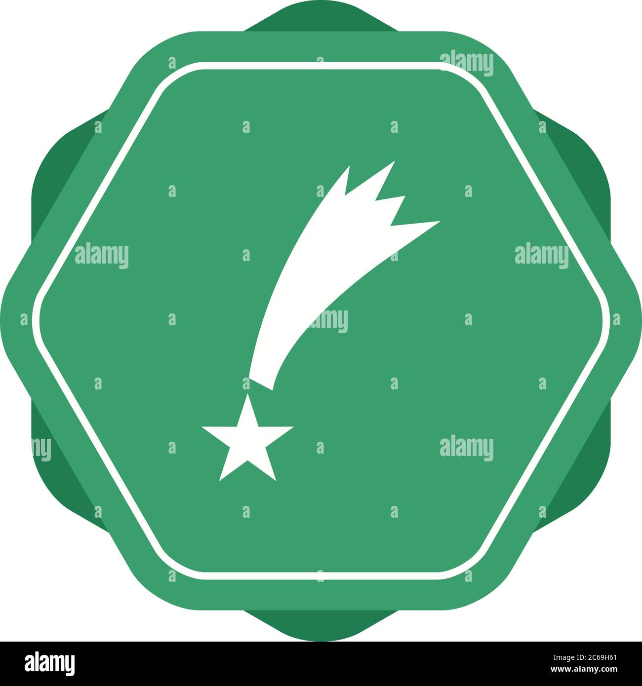 Unique Star Falling Vector Glyph Icon Stock Vector