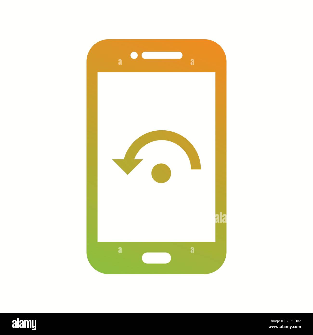 Unique Restart Phone Vector Glyph Icon Stock Vector