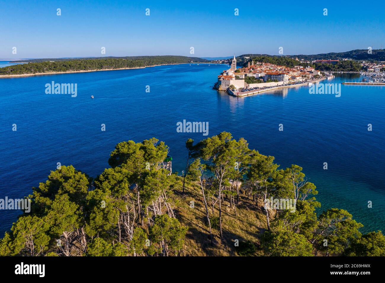 Panorama harbor rab croatia hi-res stock photography and images - Alamy