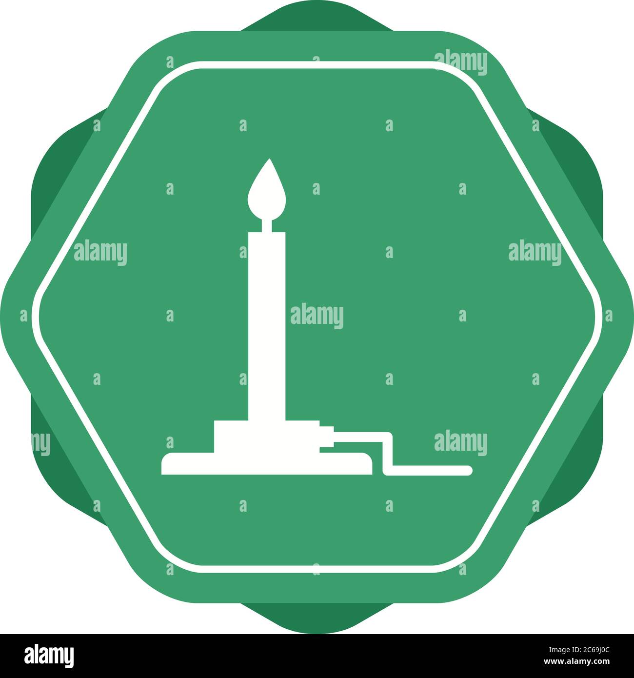 Unique Bunsen Burner Vector Glyph Icon Stock Vector