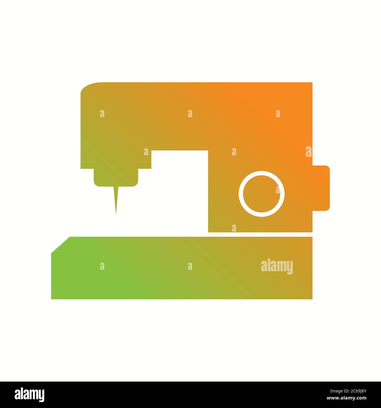 Unique Sewing Machine Vector Glyph Icon Stock Vector