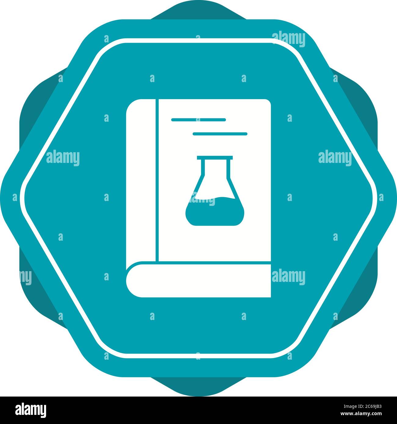 Unique Chemistry Book Vector Glyph Icon Stock Vector