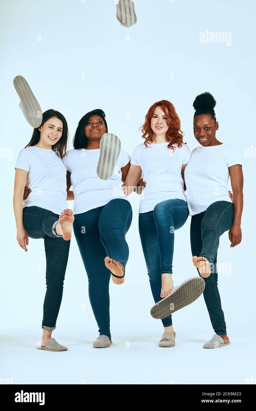 friendship, fashion, body positive, diverse female beauty concept