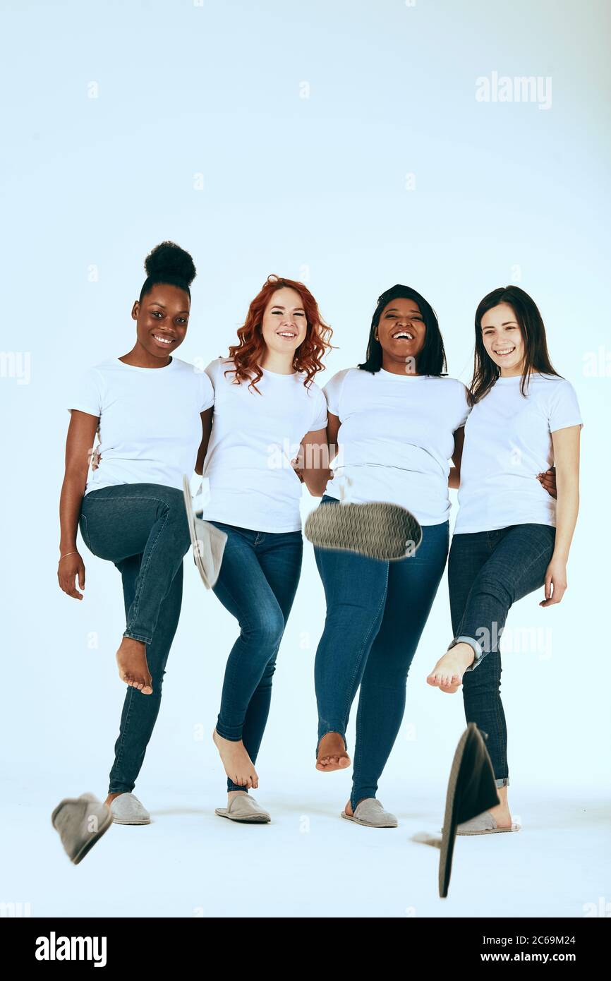 friendship, fashion, body positive, diverse female beauty concept