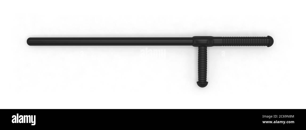 tonfa baton stick bludgeon cudgel nightstick police 3D Stock Photo