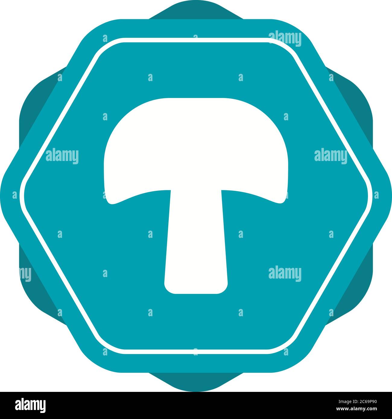 Unique Mushroom Vector Glyph Icon Stock Vector