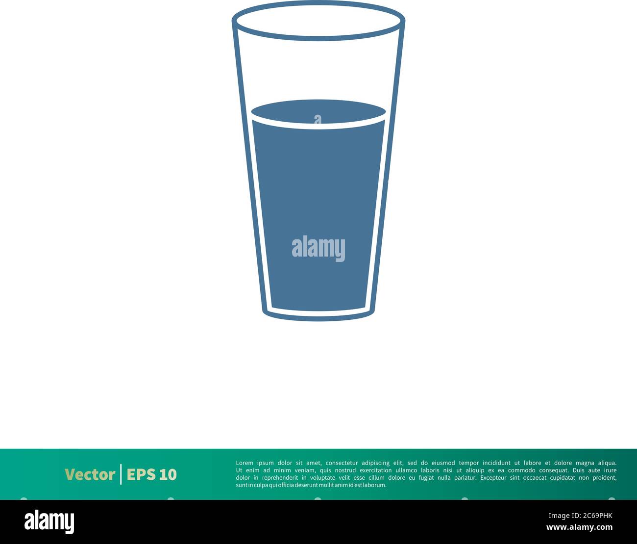 Glass Icon Vector Logo Template Illustration Design. Editable Vector EPS 10. Stock Vector