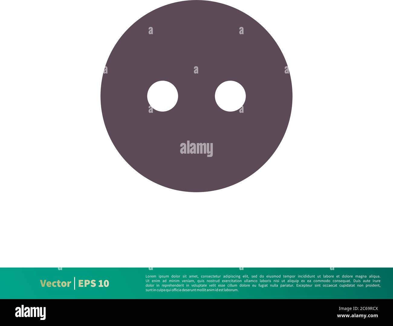 Button, Sewing Icon Vector Logo Template Illustration Design. Editable Vector EPS 10. Stock Vector