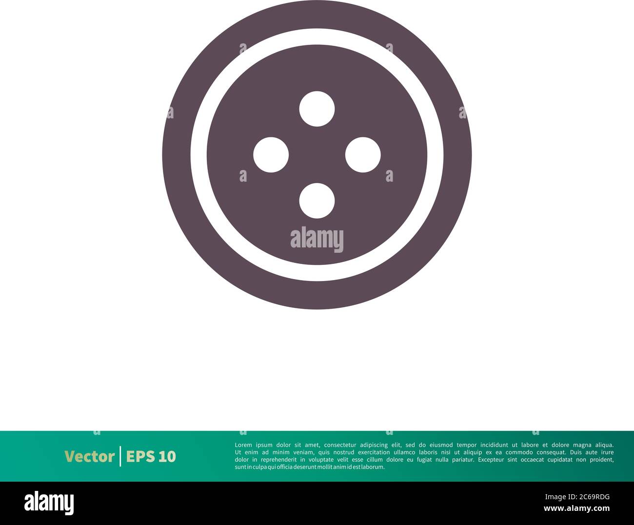Button, Sewing Icon Vector Logo Template Illustration Design. Editable Vector EPS 10. Stock Vector
