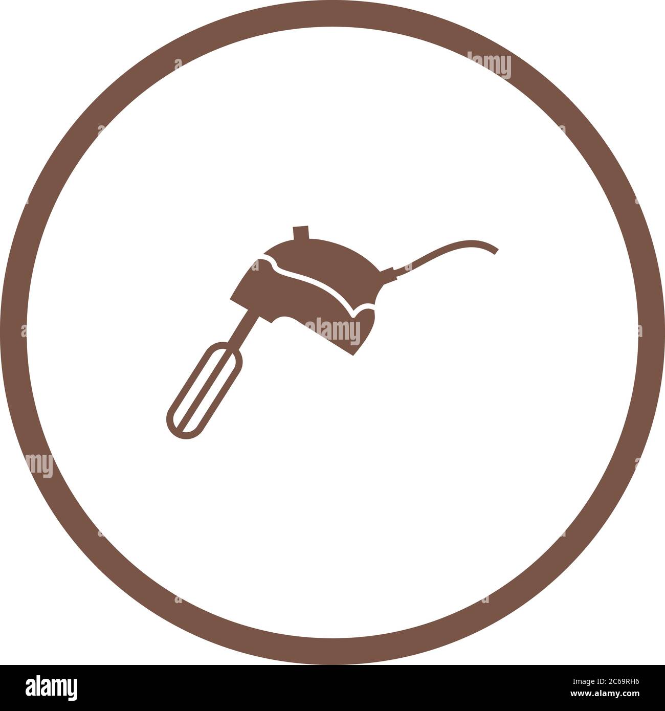 Unique Mixer Glyph Vector Icon Stock Vector