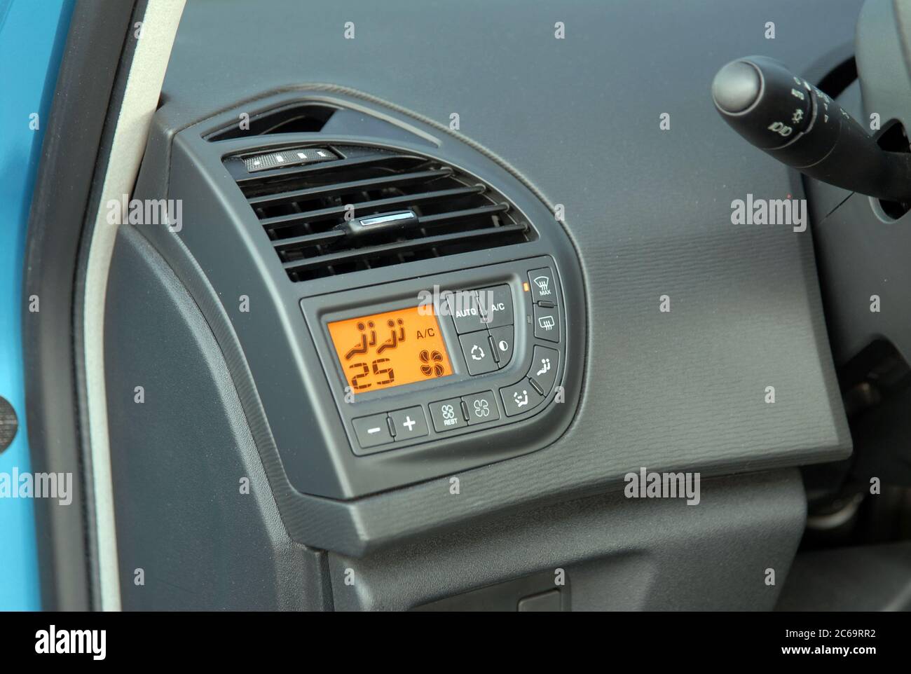 to air conditioning ventilation shaft in car Stock Photo