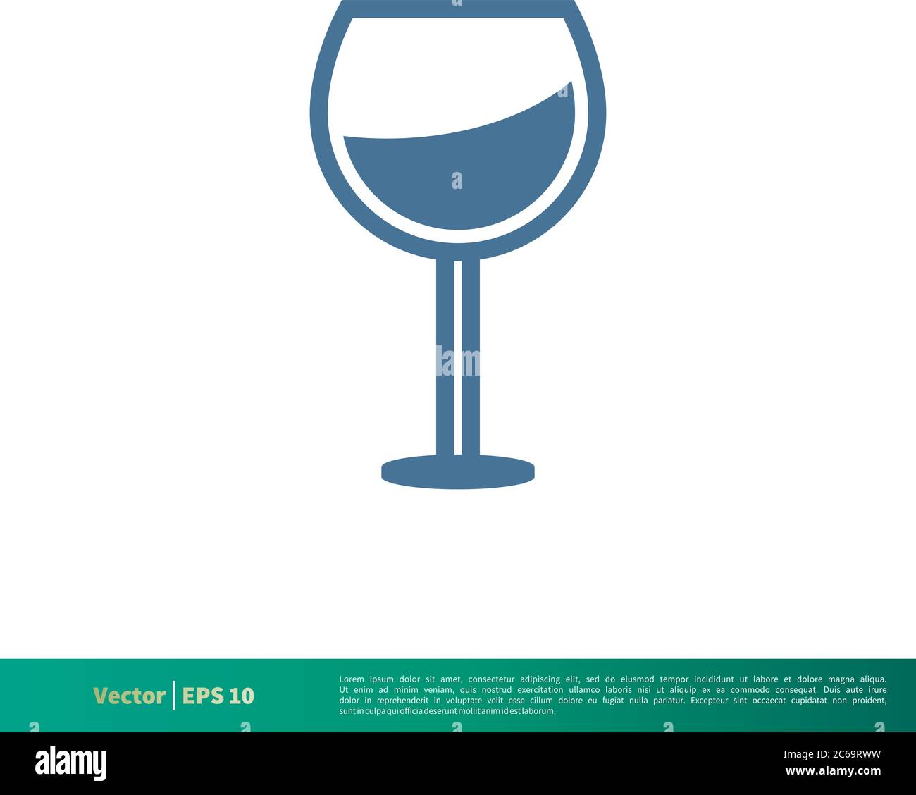 Wine Glass Icon Vector Logo Template Illustration Design. Editable Vector EPS 10. Stock Vector
