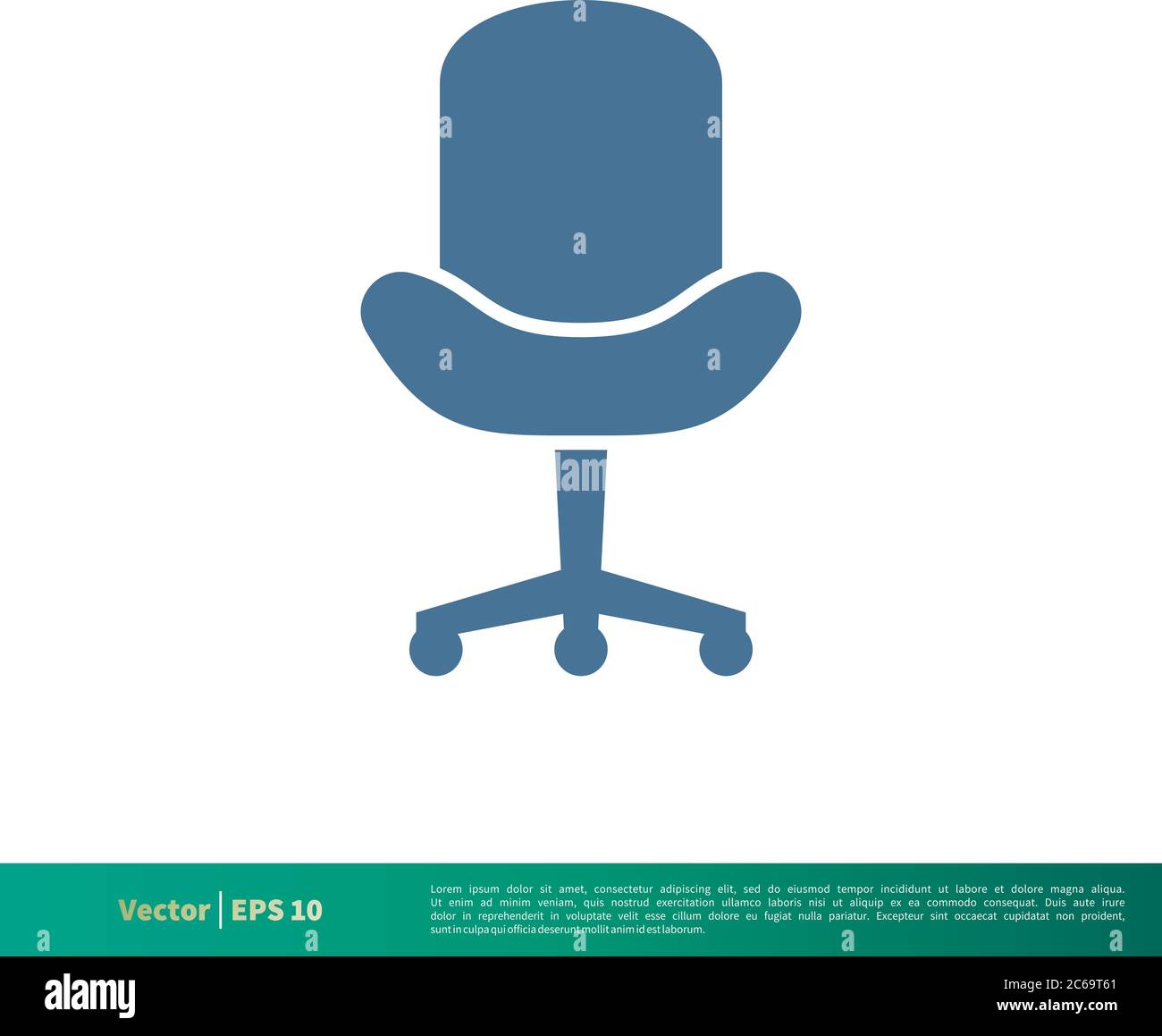 Work Chair Icon Vector Logo Template Illustration Design. Editable Vector EPS 10. Stock Vector