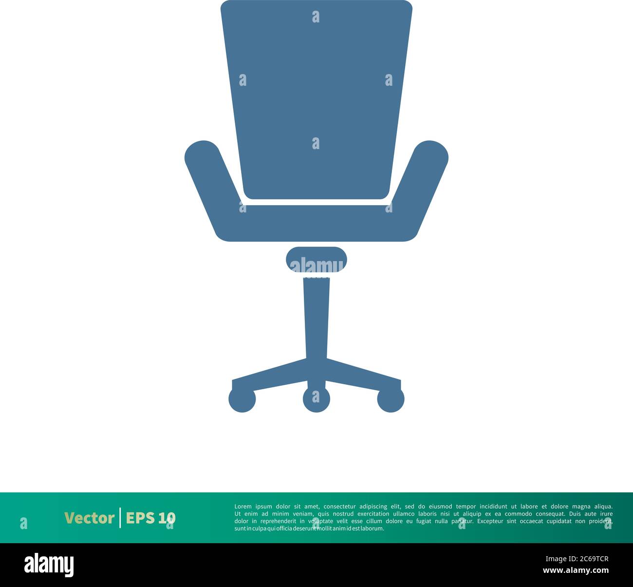 Work Chair Icon Vector Logo Template Illustration Design. Editable
