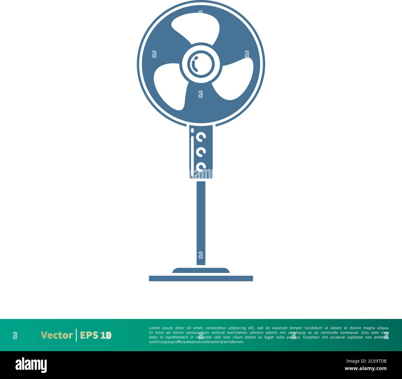 Fan Icon Vector Logo Template Illustration Design. Editable Vector EPS 10. Stock Vector