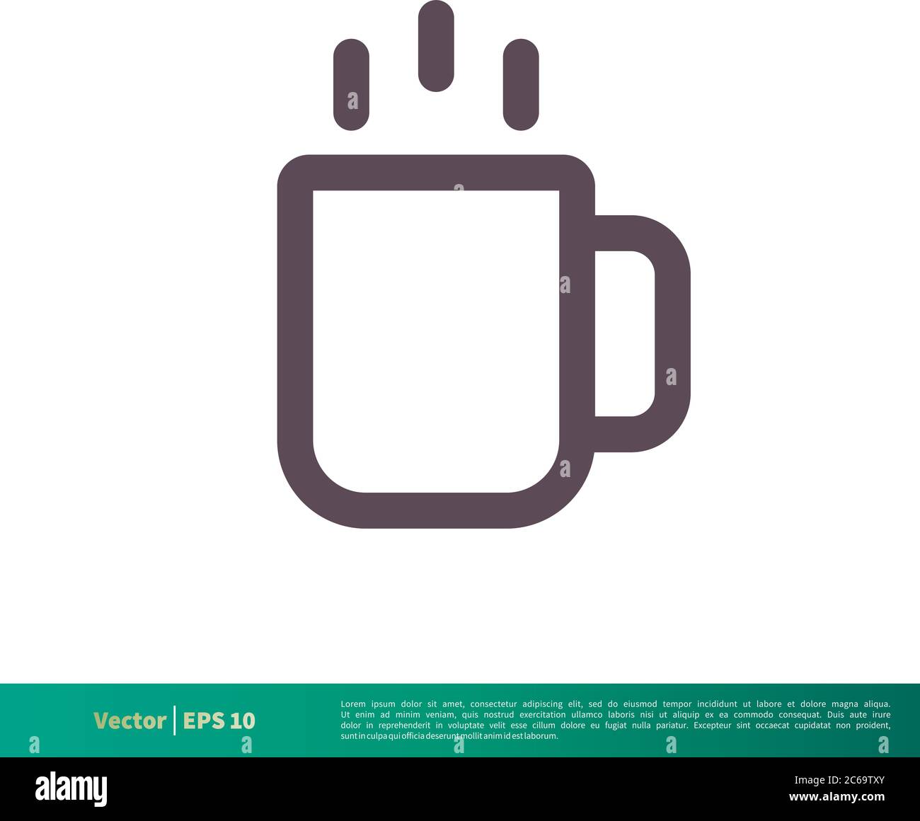 Tea, Coffee Cup Icon Vector Logo Template Illustration Design. Editable Vector EPS 10. Stock Vector