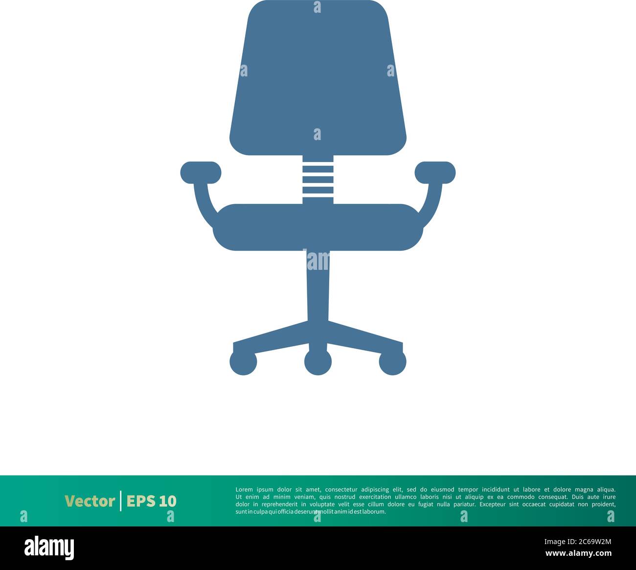 Work Chair Icon Vector Logo Template Illustration Design. Editable Vector EPS 10. Stock Vector
