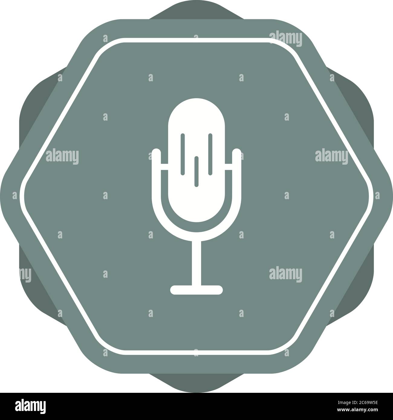 Unique Mic Vector Glyph Icon Stock Vector Image & Art - Alamy