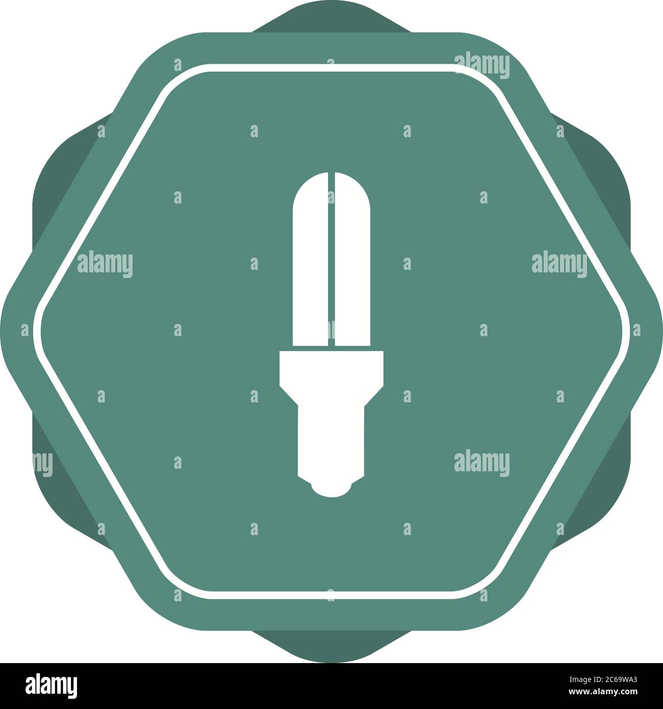 Unique Energy Saver Bulb Vector Glyph Icon Stock Vector