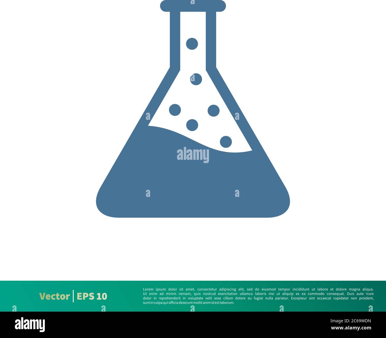 Flask Laboratory Glass Icon Vector Logo Template Illustration Design. Editable Vector EPS 10. Stock Vector