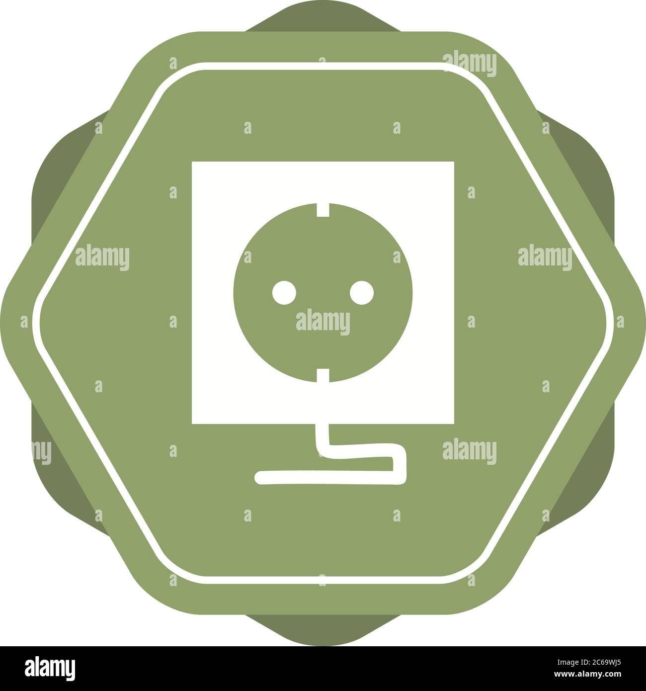 Unique Socket Vector Glyph Icon Stock Vector